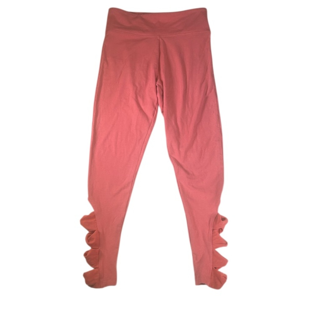 Victoria Sport Pink Workout Leggings With Mesh Ankle Cutout NWT Small